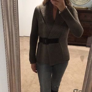 Soft Surroundings brown wrap sweater